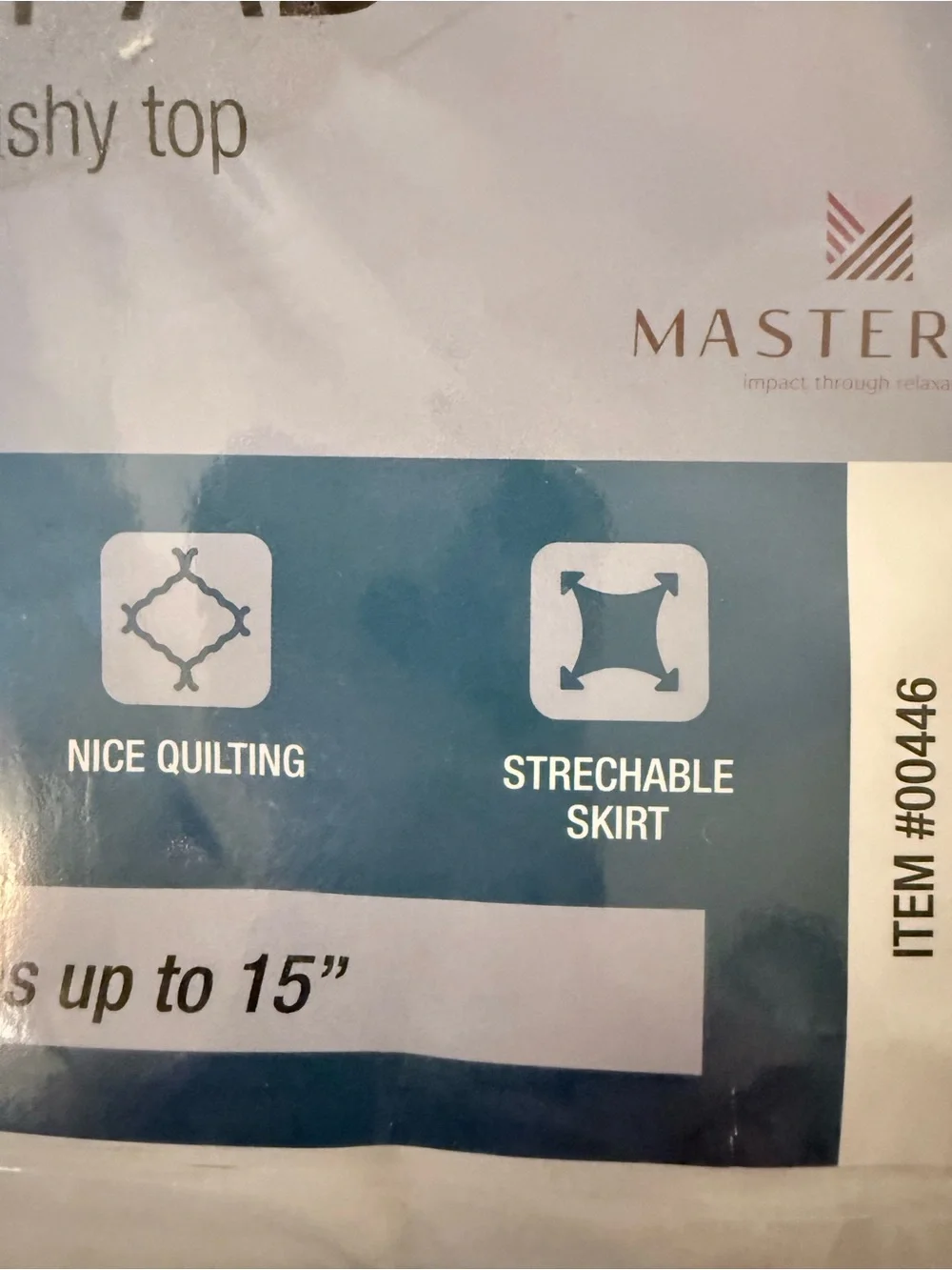 Mastertex Micropuff Quilted Mattress Pad Cot Size